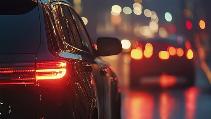 Night Drive: City Lights Blur in the Rearview