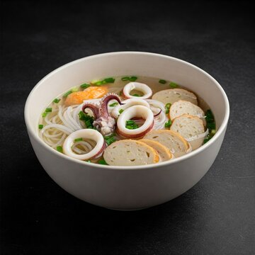 Vietnamese food B&aacute;nh Canh Mực &ndash; Thick Noodles with Squid