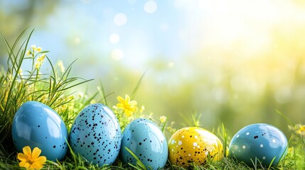 Easter eggs, hidden in the spring grass and warmed by the sun, are a joyful sign of new beginnings and renewal