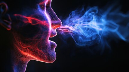 Abstract Digital Breath: A Visual Representation of Exhalation