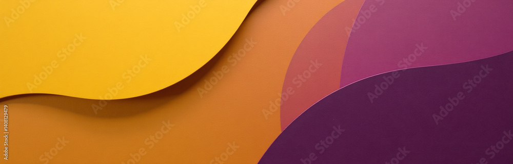 Leinwandbilder a gradient combination of dark mustard and deep purple colors overlays a yellow brown abstract matte