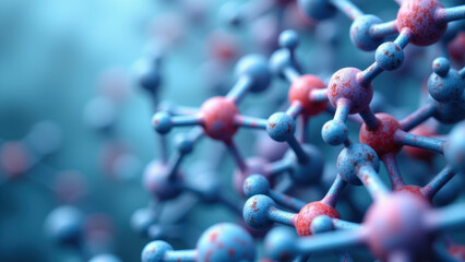 Close-up of a molecule of GLP-1 with an artistic flair.