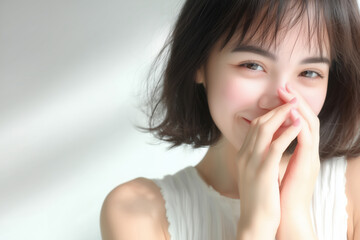 恋の始まり、恥じらいながらの微笑み