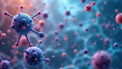 Illustration of a molecule of GLP-1 (Glucagon-like peptide-1) with a close-up view of its structure.