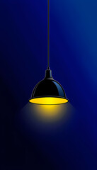 Obraz premium Creative Light Bulb Concept with Energy and Innovation Illustration, Electric Lamp Design on Dark Background