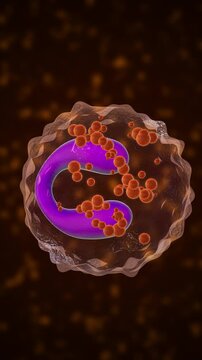 Eosinophils asthma cells with red cells