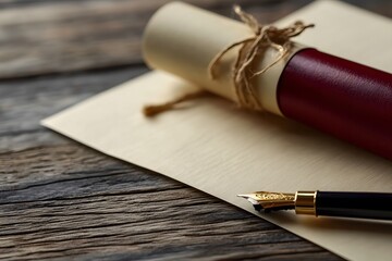 A professional skills qualification certificate on a wooden desk with a pen and diploma seal, symbolizing career advancement