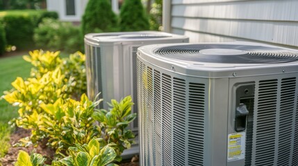 HVAC technician installing a new heating system in a basement. Featuring expertise and efficiency