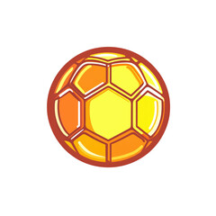 Fototapeta premium Vibrant Golden Soccer Ball Illustration - Sports Icon Graphic