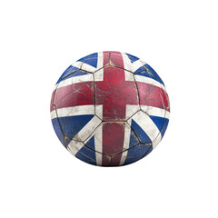 Worn Vintage Football with Union Jack Design