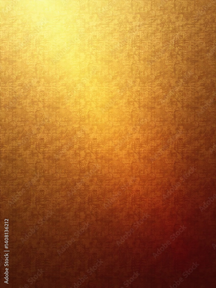 Aufkleber A Vibrant Gold To Brown Color Gradient With Noise And Shimmer Effects On A Textured Abstract Design Background.