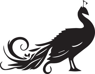 Obraz premium Peacock silhouette vector EPS 