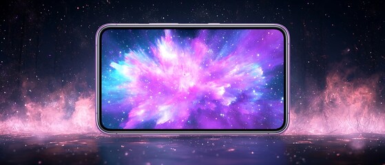 Obraz premium Phone Display Cosmic Show