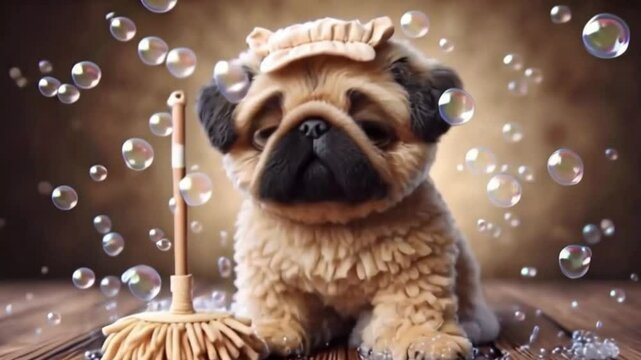 Niedlicher kleiner Mops