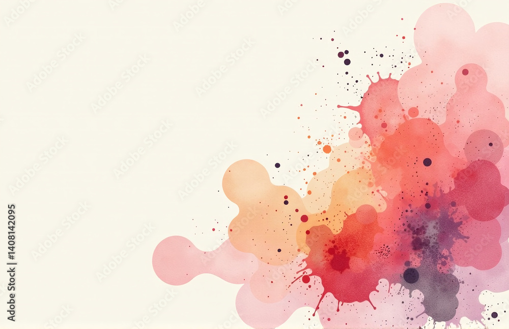 Poster abstract watercolor grunge art background with wide open space for design and copy, perfect for a cr
