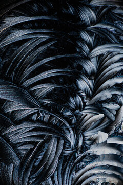 Microscopic view of salicylic acid microcrystals in black and white