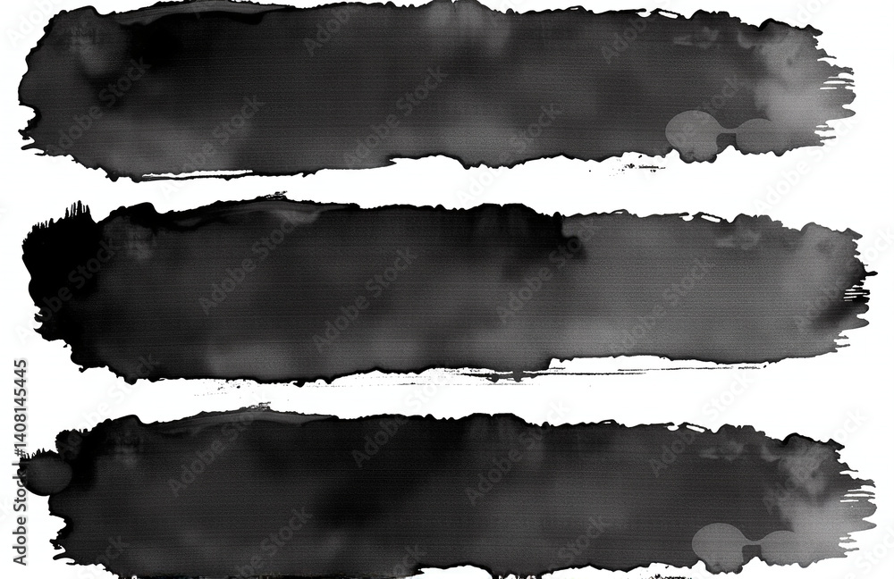 Poster Black And White Brush Strokes Create An Abstract Watercolor Pattern That Serves As A Versatile Art Background For Designs.