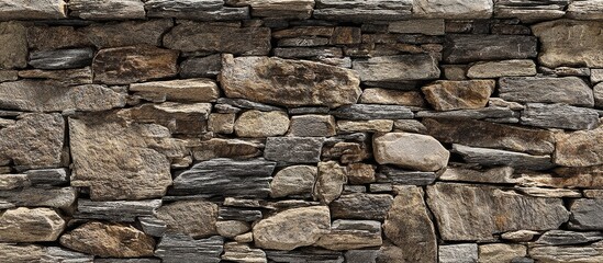 Fototapeta premium Ancient stone wall with intricate carved symbols and weathered patterns, dramatic side lighting accentuating rugged texture and historical mystery