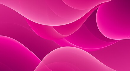 Fluid Pink Abstract: Soft, Glowing Curves AI Generated