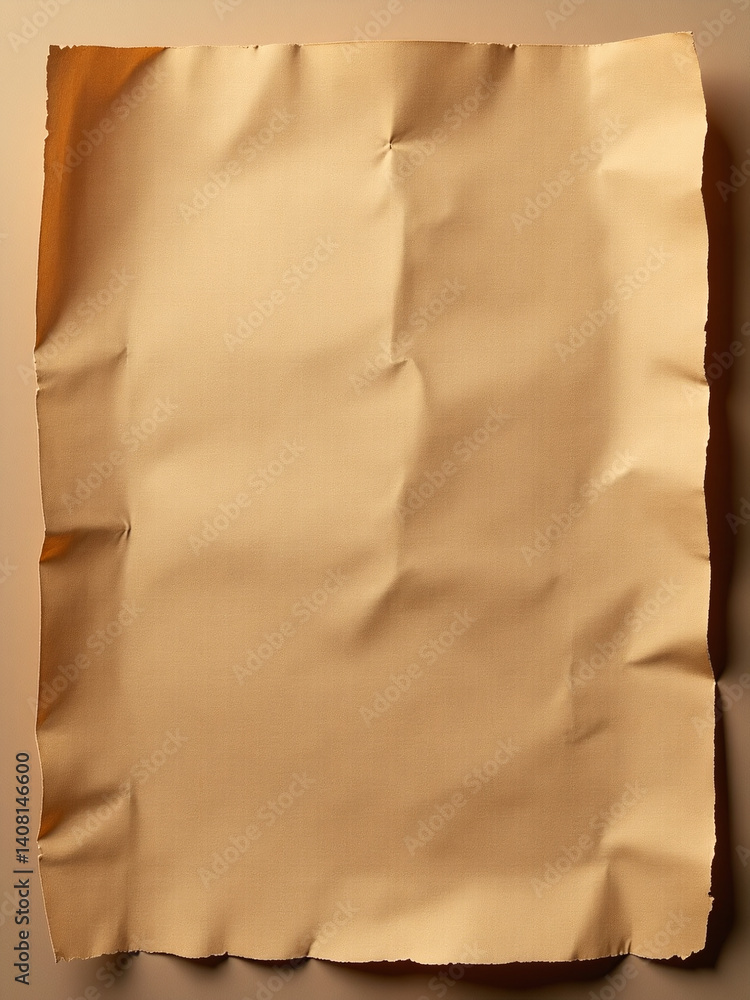 Aufkleber brown textured background with crumpled paper and torn edges, ideal copy space for designs or produc