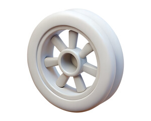 Obraz premium wheel 3d render icons in cartoon plastic style minimal isolated on transparent white background, clipping path