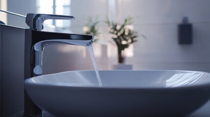 Plumber installing a new sink in a bathroom. Featuring technical skill and efficiency
