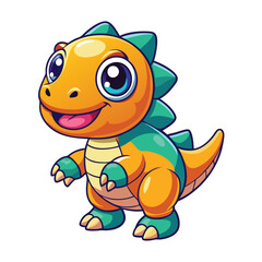 Obraz premium Cute cartoon dinosaur