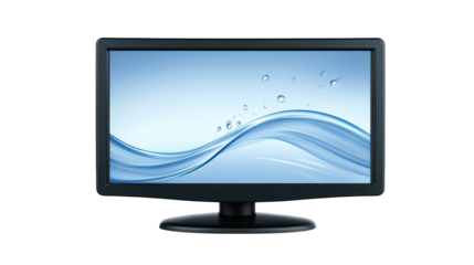 Water damage on computer monitor, electronics repair and data recovery computer