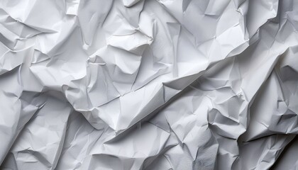 Obraz premium Crumpled white paper background