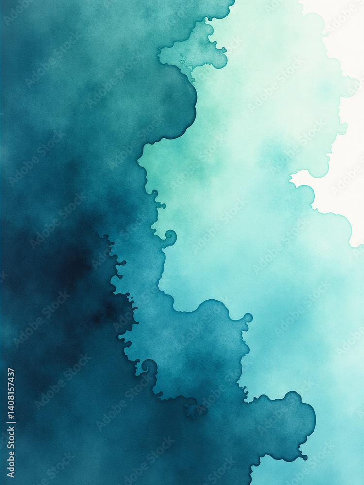 Poster modern watercolor background featuring a dark blue and green abstract design perfect for use as web 