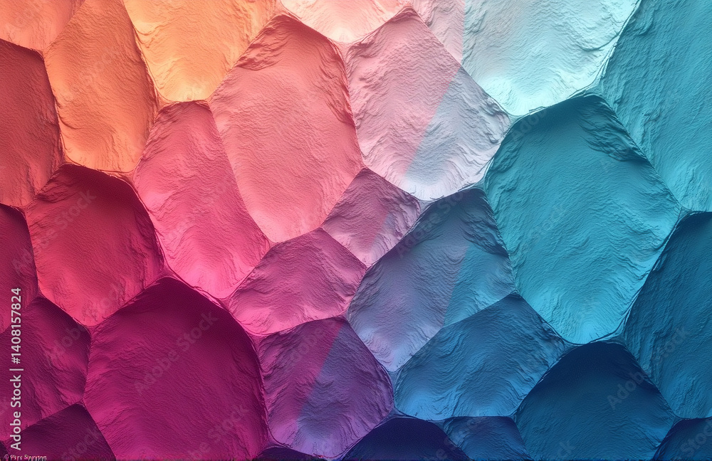 Poster Multicolor Gradient Background With A Toned, Rough Rock Texture Is Perfect For Modern Web Banners And Design Applications In Wide Panoramic Views.