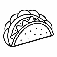 Tacos al Pastor
outline icon on white background