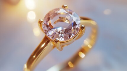 Jeweler meticulously setting a sparkling gemstone into a gold ring with precision tools. Featuring elegance and craftsmanship