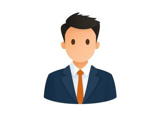 Confident businessman in a sharp suit and tie, portrait of professionalism success