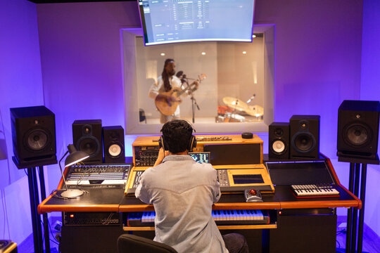 Professional Recording Studio Session with Musician