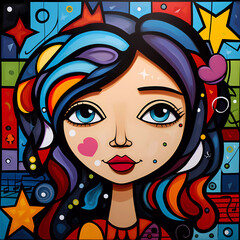 Naklejka premium background Concept, AI