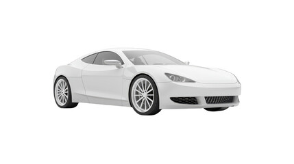Obraz premium Striking white car on a black backdrop, study in automotive elegance and design