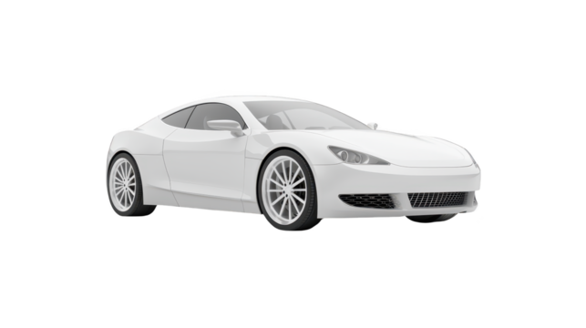 Striking white car on a black backdrop, study in automotive elegance and design