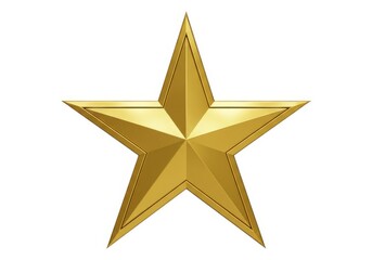 Obraz premium Golden star award winning design element graphic isolated on white background