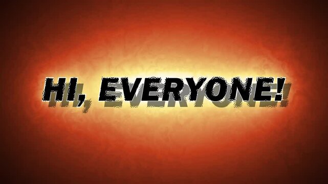 Hi, everyone - black text on neon orange background.