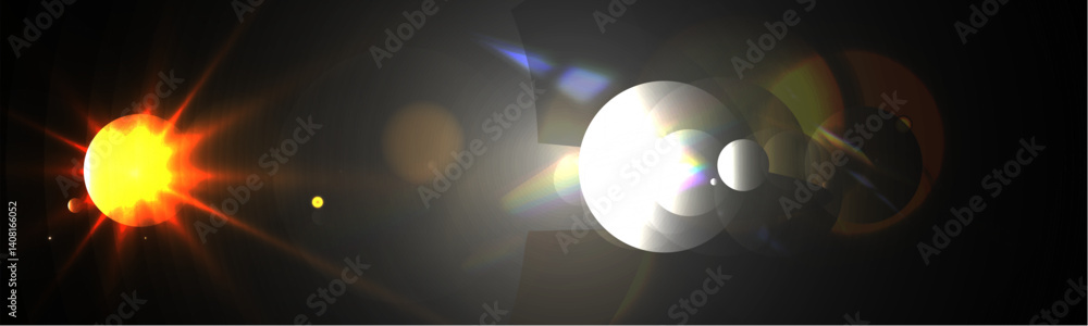 Poster glowing star, sparkle, light streak, and shimmering particle on transparent background for overlays 