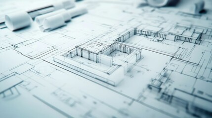 Architectural Blueprint: A 3D Model on Detailed Plans