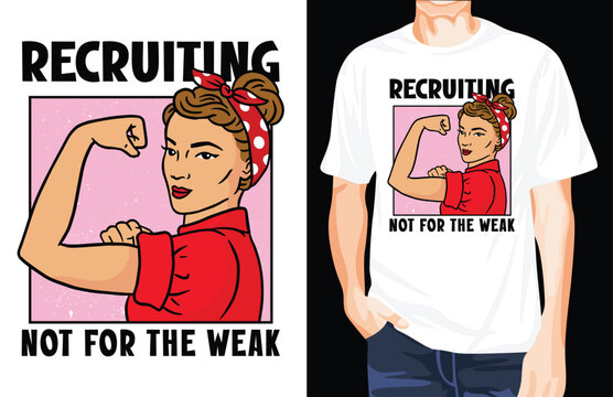 Rosie the riveter t-shirt design-01