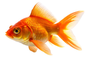 Fototapeta premium gold fish isolated on white background PNG