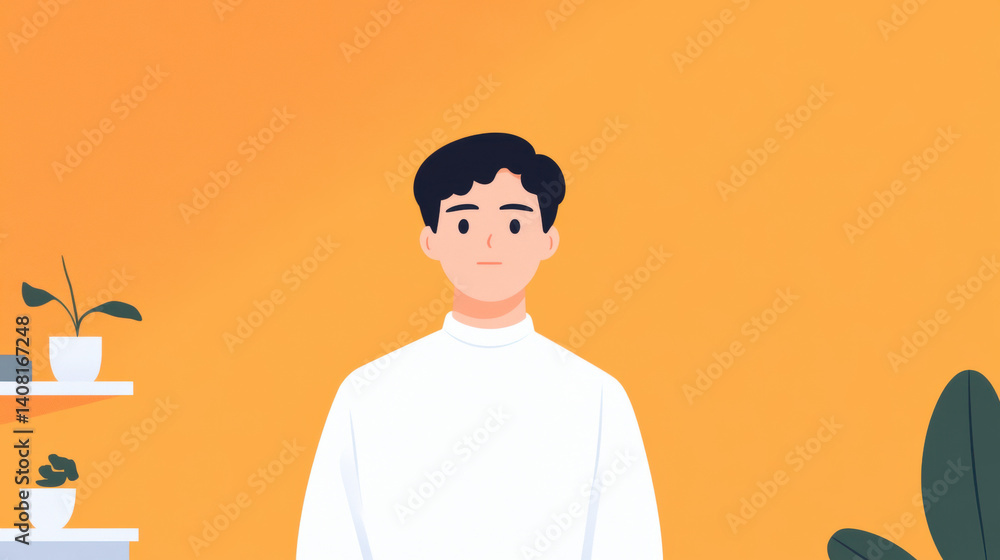Poster people different expressions, a person with a blank expression staring into space, captured in high 
