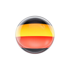 Glossy Sphere Representing the Flag of Germany