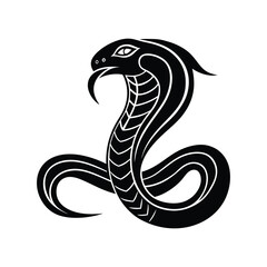  A anaconda silhouette vector art illustration