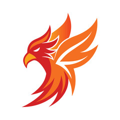 Fototapeta premium Phoenix mascot logo icon vector art illustration