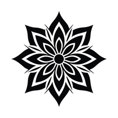 Obraz premium Flower design silhouette vector art illustration