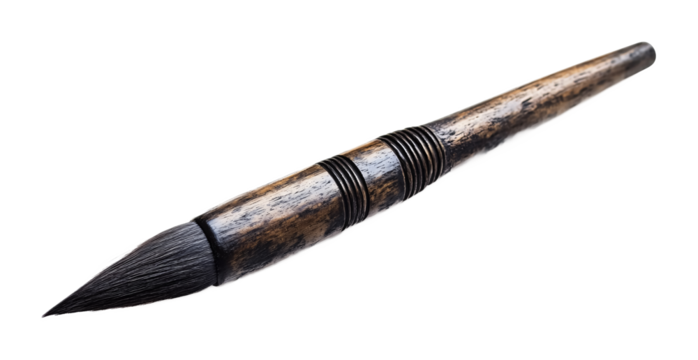 Calligraphy Brush for Writing and Artistic Projects - Isolated on White Background